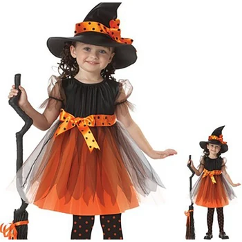 Otrok Halloween Kostumi Vlogo Igra Čarovnica Demon Obleke Čarobno Obleke Prikaži Halloween Kostumi Obleke Za Otroke 90-160 cm