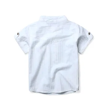 Otroška majica kratek rokav fant je belo srajco, otrok nositi nove poletja 2017 cuhk TongBaoBao bombaž ovratnik jakna