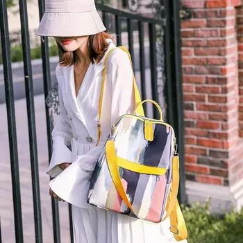 Oxford krpo nepremočljiva dame nahrbtnik luksuzni oblikovalec ženske grafiti vrečko 2020 poletje študent vrečko večnamensko potovalna torba