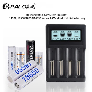 PALO 4PCS Visoko Kakovostnih Izvirnih 14500 Baterije AA polnilne batteria 3,7 V Li-ionska Akumulatorska Baterija za svetilko