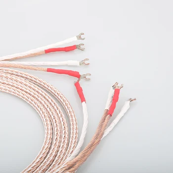 Par 12TC Hi-fi Zvočniški Kabel Visoke Kakovosti Čisto OCC Zvočnika Žice Z Lopato Plug Ob zvočniški kabel