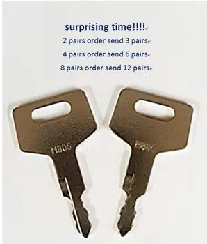 Par (2 tipke) za Takeuchi Opreme Key-ključ za Vžig za Gehl, Hitachi, Mustang, New Holland, Takeuchi, Številka Dela H806