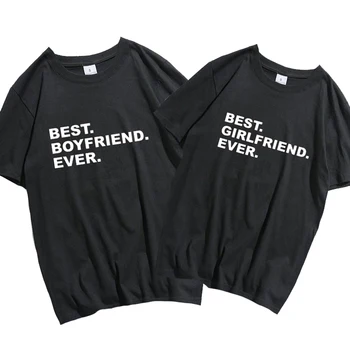 Pari T-Shirt Najboljši Fant Kdaj Najboljšo Punco, Kdaj T Srajce Njegovo & Njeno Smešno Pari Ujemanje T-shirt valentinovo Vrhovi