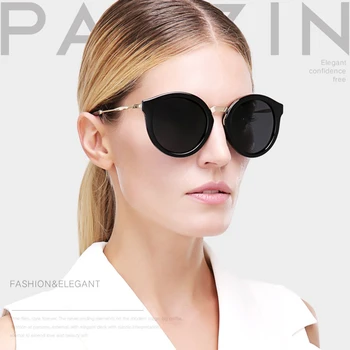 PARZIN Luksuzne blagovne Znamke Retro Krog Žensk sončna Očala Visoke Kakovosti Polarizirana Dame sončna Očala Za Vožnjo