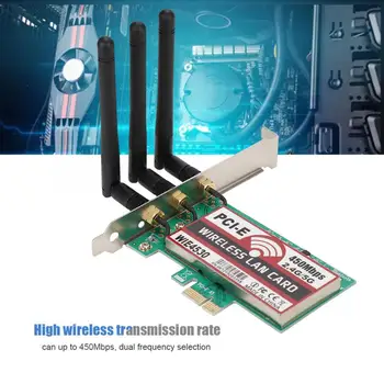 PCI-E WiFi mrežno Kartico, 450Mbps 2.4 G&5G Dual Band WIE4530 Glavni Nadzor Namizja Kartico Intel 5300Support Režo PCI-EX1/X4/X8/X16