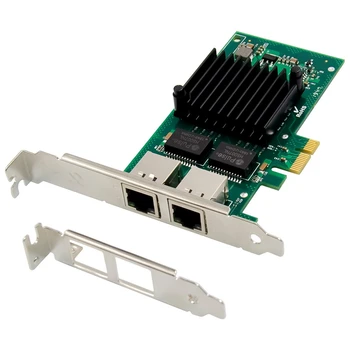 PCIe Network Card 2 Vmesnik RJ45 Gigabit Ethernet Električni vmesnik za Kartico 1000M PCIe X1 Kartica I350AM2 za PC Namizje