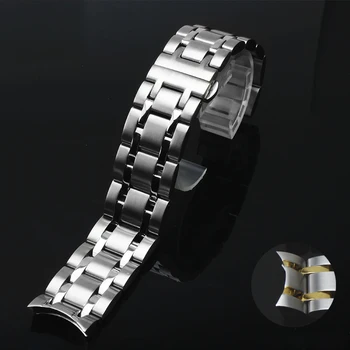 PEIYI 18mm22mm23mm24mm Trdnega nerjavečega jekla watchband svetle kovinske manšeta zamenjajte moški in ženska zapestnica za Tissto T035