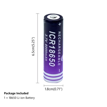 PIS 18650 Li ionska Baterija 3,7 V 6000mAh PIS Polnilna Litij-Velika Zmogljivost Baterije Zamenjava za Mini Fan Žaromet Celic