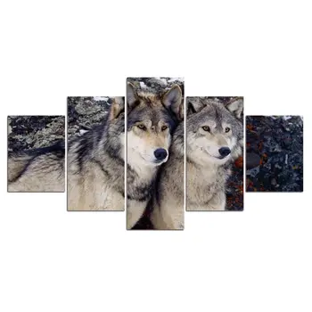 Platno Stensko Slikarstvo Umetnost volk Plakatov in Fotografij Živali Stenske Slike za Dnevni Sobi Doma Dekor