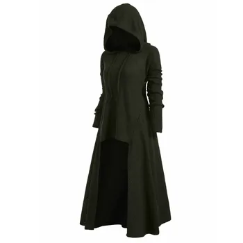 Pleten Plašč ženske ulične cosplay dolgo obleko trdna retro cape hooded d91029
