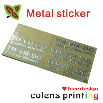 Po meri kovinske etikete, nalepke, tiskanje ,kovinski logotip oznako,srebrna ali zlata barva ,dizajn