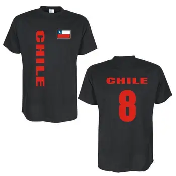 Poletje 2019 Bombaž, Bombaž, Tiskanje Mens Poletnih O-Vratu Čile Državi Zastave, T Shirt Podjetje