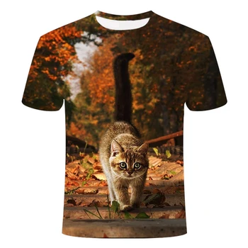 Poletje 2020 najbolje prodajanih srčkan hišne mačka vzorec serije kratka sleeved 3D T-shirt zgornji deli oblačil za moške in ženske