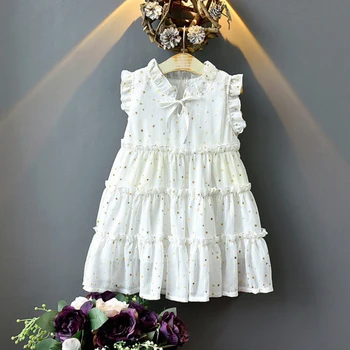 Poletje Baby Dekle Cvetlični Čipke Očesa Princesa Tutu Obleko Otrok Votlih Iz Poroka, Krst Obleke Obleko Za Otroke Stranka Vestidos