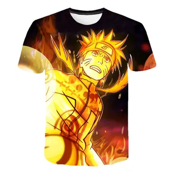 Poletje Otroško/Mladinska Kakashi Anime Naruto T Shirt Fant Dekle Otroka Priložnostne Uzumaki/Sasuke Otroci T srajce Oblačila