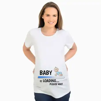 Poletje Porodniškega T Srajce specializiranih smešno nosečnice Vrhovi Tees Oblačila Nosečnosti Nosijo Oblačila Vestidos vroče Svoboden majica s kratkimi rokavi