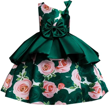 Poletna Roža Punca Obleke Uradno Žogo Halje Večer Stranka Poročna Obleka Za Prom Princesa Družico Obleka Fant Obleko 3 8 10 Let