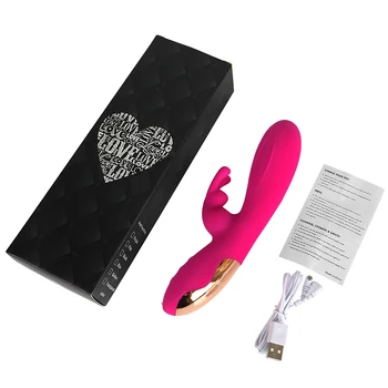 Polnjenje prek kabla USB vibrator za ženske 12 frekvenco pretoka zajec, ženska masturbacija vibrator masaža masturbacija igrače za odrasle