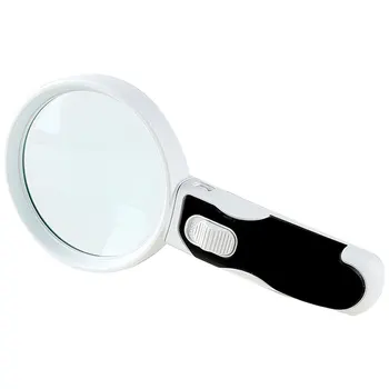 Povečevalno Steklo, 20 X Loupe Tretje Ročno Lupo Objektiv Lučka za Branje Popravila Magnifiers Z Ozadja LED Luči