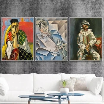Povzetek Znak Platno Slikarstvo Picasso Umetnost Plakata Sodobno Dekoracijo Doma dnevno Sobo Slikarstvo in Grafiko Zidana Brez Okvirja