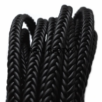 PRAVI XY 1yard/veliko okroglo usnje vrvi, pleteni ravno usnjene vrvice za zapestnico, kar za prodajo