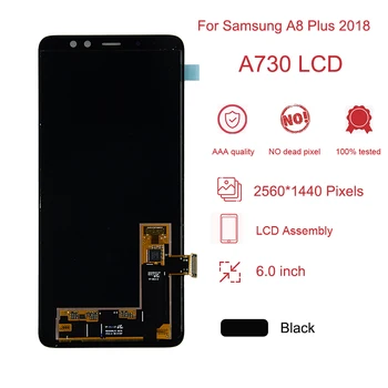Preizkušen original AMOLED A8 Plus 2018 LCD zaslon za Samsung Galaxy A730 A730F A730F / DS A8 Plus 2018 zaslon na dotik skupščine