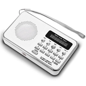Prenosni Mini Am, Fm Radio Stereo Zvočnik Podpora Sd/Tf Kartica Z Usb(Bela)