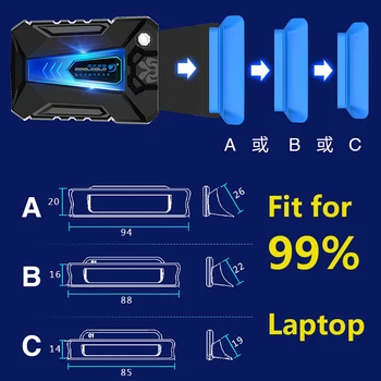Prenosni Prenosni Hladilnik, USB Zraka Zunanji Črpanje Hladilni Ventilator za Prenosni Hitrosti, Nastavljiva za 15 15.6 17 palčni prenosni računalnik