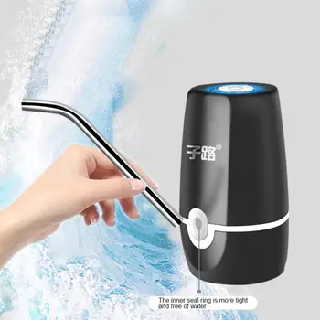Prenosni Touch-tone Mini Brezžična Polnilna Električni Razpršilnik Vode Črpalka z USB / Modra Svetloba za 4.5-18.9 L Cevno Vode