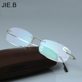 Presbyopia očala Zložljiva Lahka, Prilagodljiva Pomnilnik Titana Rimless Obravnavi Očala oculos de grau 1.0 1.5 2.0 2.5 3.0 3.5