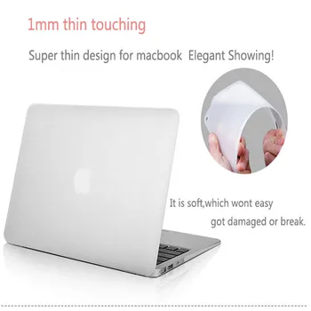 Prilagodljiv laptop Primeru Semi-Pregledna primeru Protector For Mac Book Pro Retina 13.3 15.4 Za Macbook Pro Retina 13 15