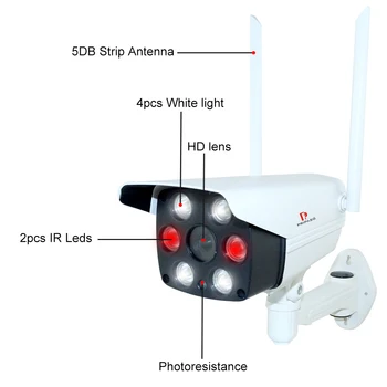 Pripaso Dvojno Svetlobo Bullet Fotoaparat Zunanji Varnostni Nadzor Brezžična IP Kamera, Wifi 1080P Barve Night Vision dvosmerni Audio
