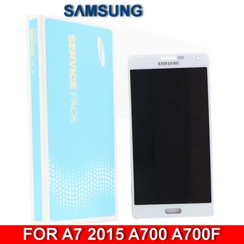 PRVOTNE Super AMOLED LCD zaslon Za Samsung Galaxy A7 A700H A700F A700S A700K LCD-zaslon, zaslon na dotik, računalnike, zamenjava