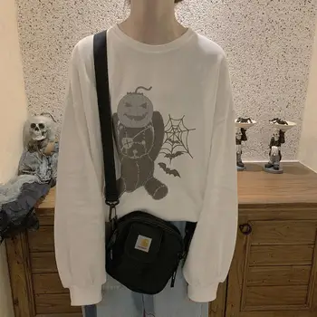 Punk tshirt ženske harajuku Japonska high street tshirt ulične 2019 bela dolg rokav vrhovi dekle kul imeti tiskanja tshirts ženski