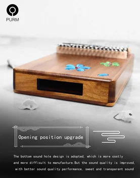 PURM Kalimba Palec Klavir 17 Tipke z mahagoni Lesa Prenosni Prst Klavir Darila za Otroke in klavir Strokovna navodila
