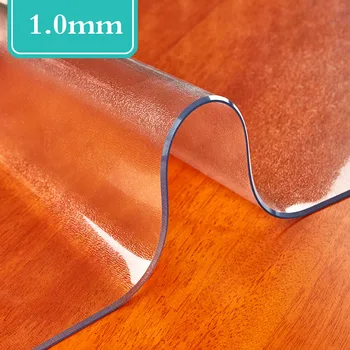 PVC prt Pregleden Nepremočljiva Oilproof Kuhinjo in Jedilno mizo kritje prt na mizi Mehko Steklo Z Vzorcem 1,0 mm