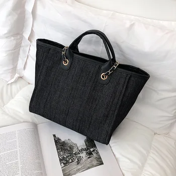 Ramo torbe za ženske do leta 2020 nov trend luksuzni tote velik kupec platno verige zanko traku vintage moda visoke kakovosti torbice