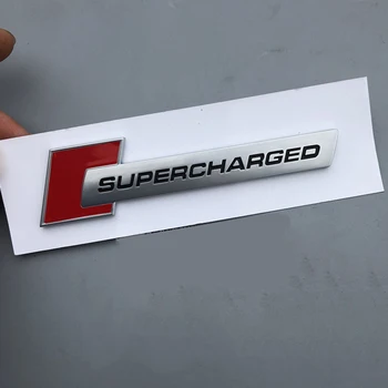 Rdeča Black Diamond Blok Značko Bar Besedilo Simbol za Audi SUPERCHARGED A4 A5 A6L V3 V5 V7 Avto Styling Trunk Fender Logotip Nalepko