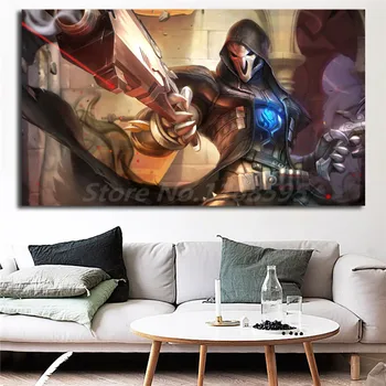 Reaper Overwatchs Igre Umetnine Wall Art Platna, Plakati, Tiskanje Slikarstvo Stenske Slike Za Office Dnevni Sobi Doma Dekor Umetnine