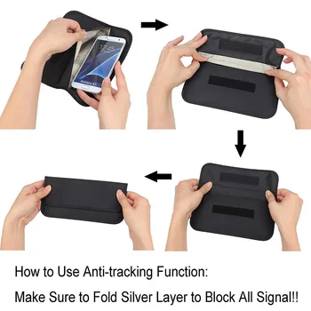 RFID Faraday Vreča brez ključa Fob za Mobilni Telefon, Kreditne Kartice,Avto Ključ Signal Blokiranje Torbica,Preprečevanje Denarnice WIFI/NFC Signal Blocker