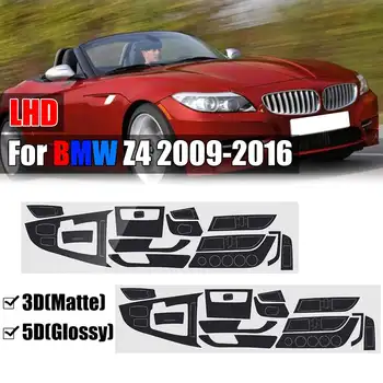 RHD/LHD 3D sredinski Konzoli Trim Za BMW Z4 2009-2016 ABS 5D Sijajni/ 3D Mat Ogljikovih Vlaken Notranje Nalepke Vinyl