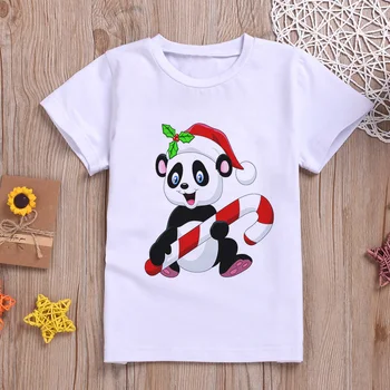 Risanka Dekleta T Shirt Smešno Panda Tiskanje Fantje Tshirts Kawaii Otroci Majica Kratek Rokav Design Poletje Modi Bela Oblačila Za Prosti Čas