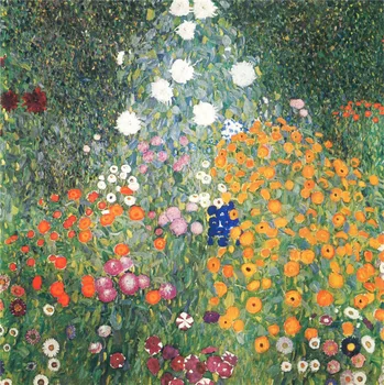 Ročno oljna slika, razmnoževanje Cvetlični Vrt Gustav klimt, ki jih