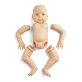 RSG Prerojeni Baby Doll 17 Palcev Veren Novorojenčka Srčkan Baby Polno Mehko Vinil Telo Unpainted Nedokončane Deli DIY Prazno Lutka Kit