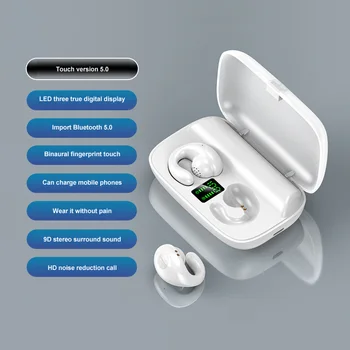 S19 Kostne Prevodnosti Bluetooth Slušalke Nošenje Čepkov V Ušesu Slušalka 2200 MAh Moči Banke Športne Slušalke Za Pametni Telefon