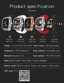 SCOMAS Vroče prodaje Poslovni Smart Watch Nadzor Temperature Smartwatch Srčni utrip, Krvni Tlak Monitor BlueTooth smartbracelet