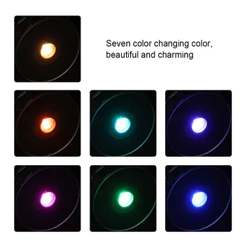 Sedem Barvni LED Luči, Plastike, Osnovno Krog Stojalo za Steklenice Kristalno Figurice za Dekoracijo in Trmast lučka znanja