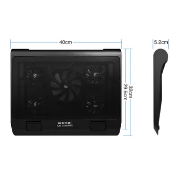 SeenDa Prenosni Hladilnik, 2 USB Vrata in Pet Ventilatorji za Hlajenje Pad Prenosnik za Hlajenje Pad Notebook Stand Za 12-17 Palčni zaslon za Prenosnik