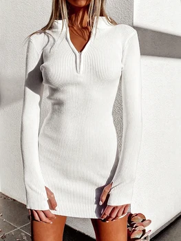 Seksi Ženske Zimske Obleke Haljo Kobieta De Mulher Femme Hiver 2021 Priložnostne Sukienka Vestidos Mujer Bodycon Mini Moulante Obleko