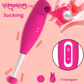Sesanju Vibrator Blowjob Jezika opozarjanje z Bradavico Stimulator Sesanju Ustni Lizanje Klitoris Vagine Stimulator Spolnih Igrač za Ženske